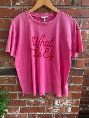 Maurices Pink “What the Elf” Graphic Tee